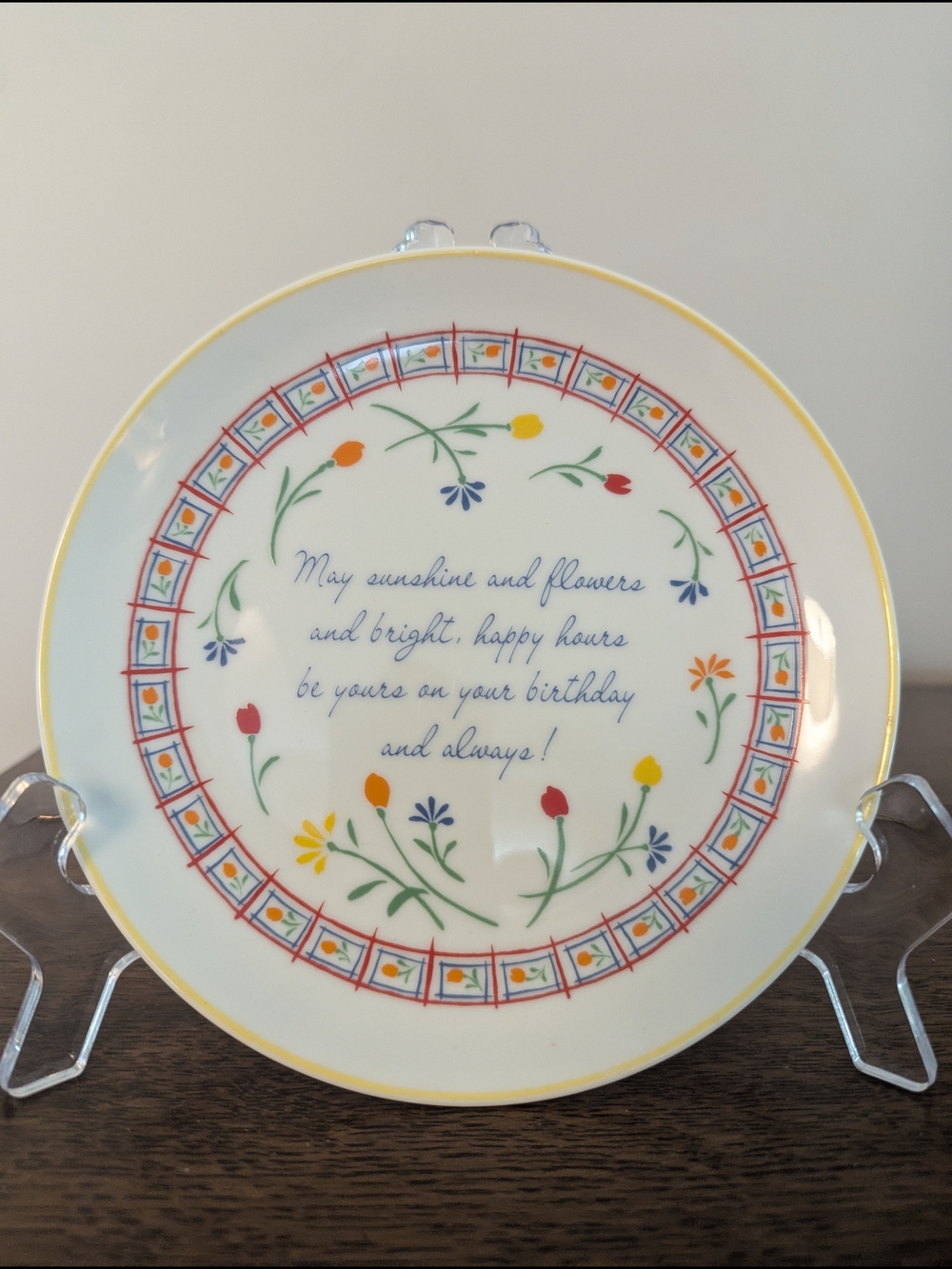 1983 Lasting Memories Birthday Plate - American Greetings Fine Porcelain